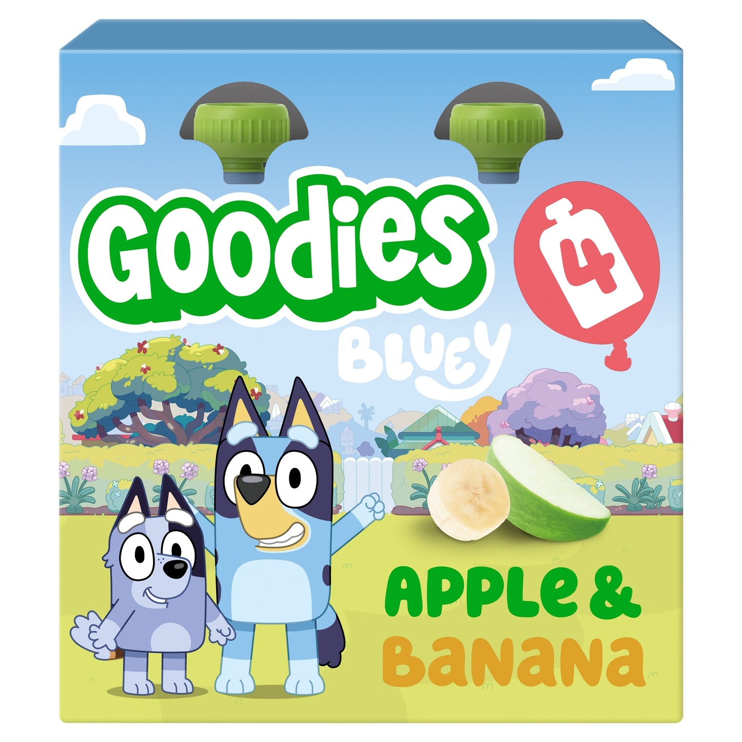 Goodies Bluey Apple & Banana Pouch 4x100g — image 1