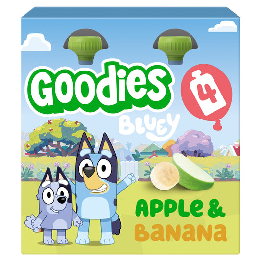 Goodies Bluey Apple & Banana Pouch 4x100g — image 1