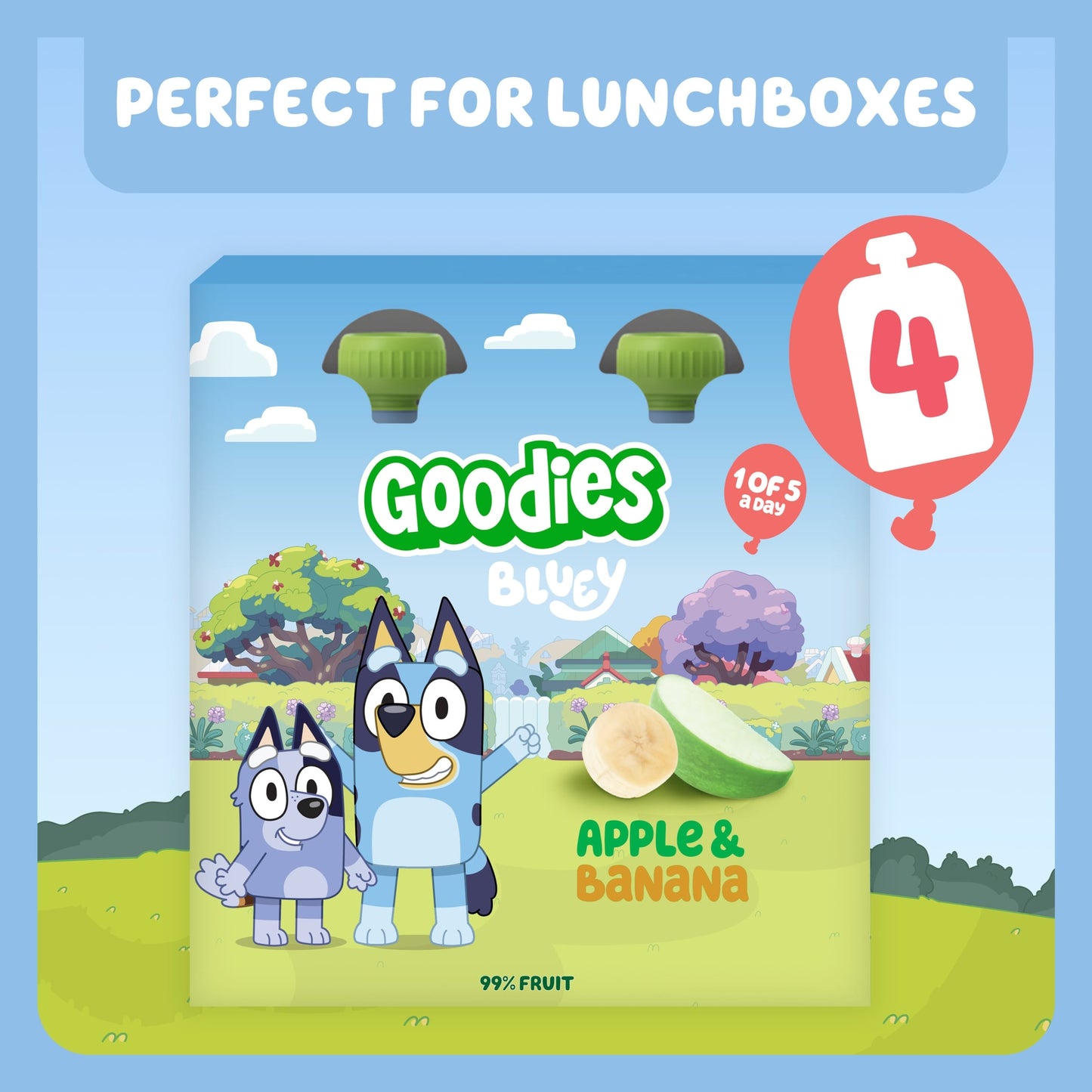 Goodies Bluey Apple & Banana Pouch 4x100g — image 4
