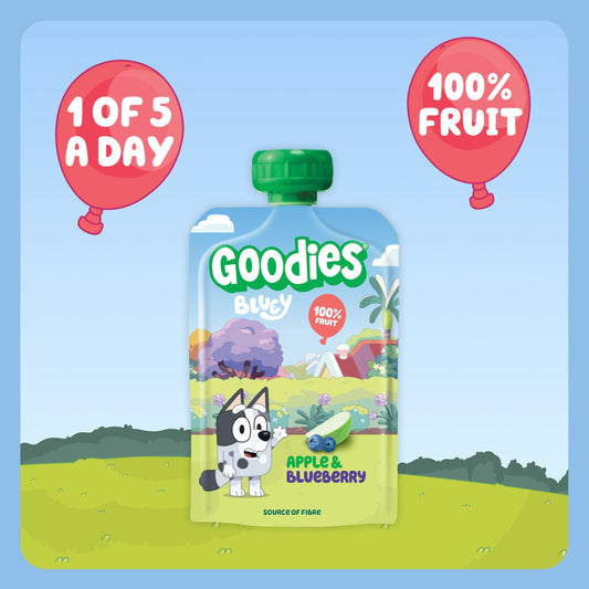 Goodies Bluey Apple & Blueberry Pouch 4x100g — image 2