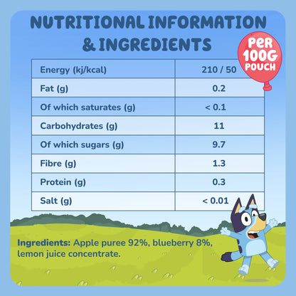 Goodies Bluey Apple & Blueberry Pouch 4x100g — image 3