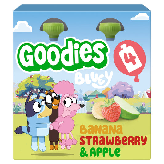 Goodies Bluey Banana Strawberry & Apple Pouch 4x100g — image 1