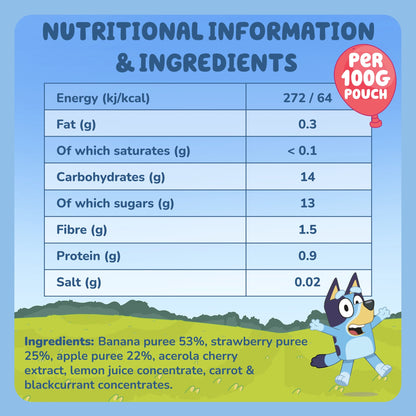Goodies Bluey Banana Strawberry & Apple Pouch 4x100g — image 3