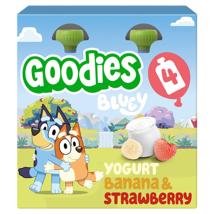 Goodies Bluey Yogurt Banana & Strawberry Pouch 4x100g — image 1