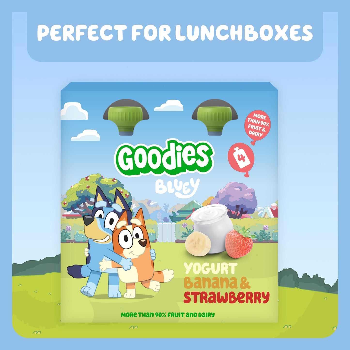 Goodies Bluey Yogurt Banana & Strawberry Pouch 4x100g — image 4