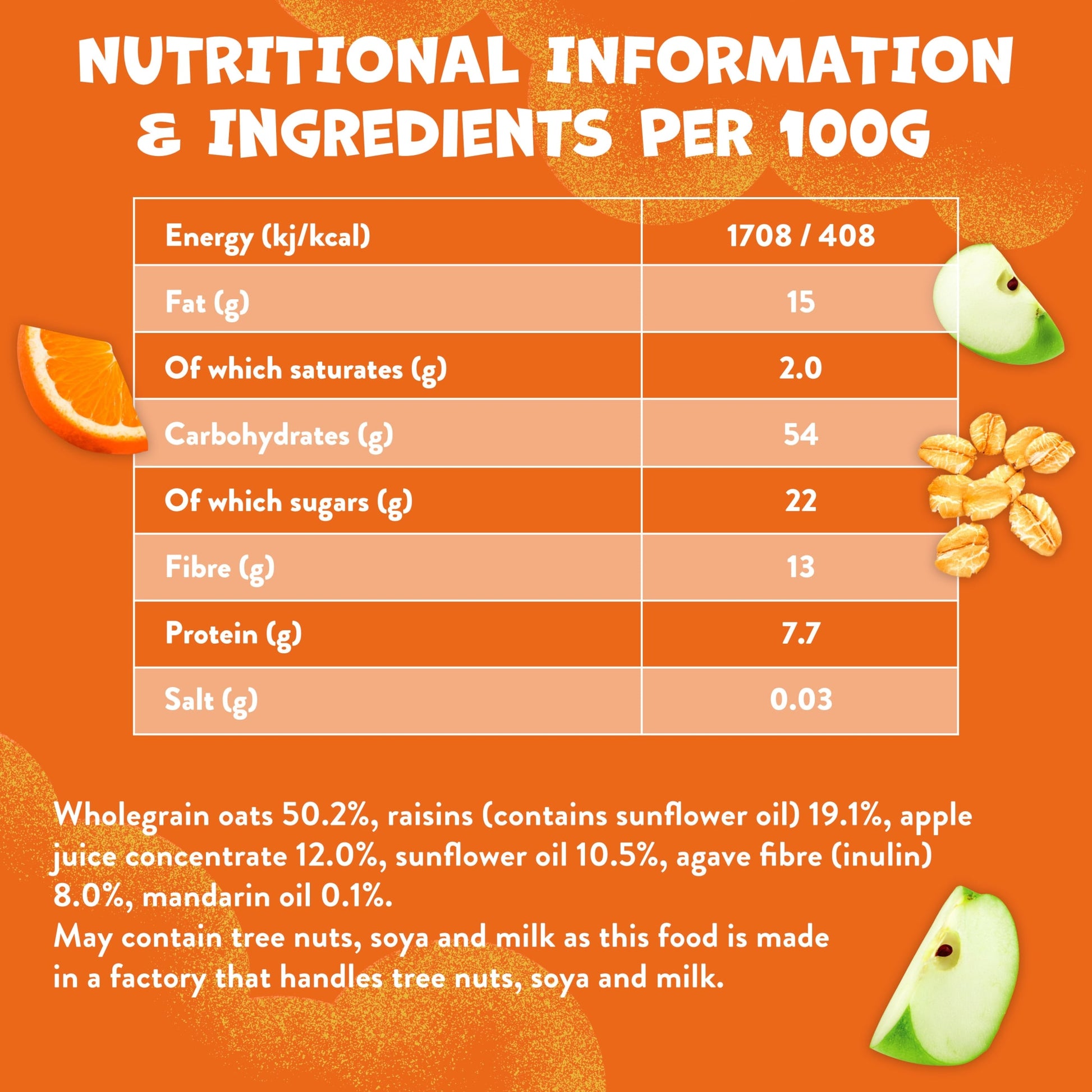 Goodies Mandarin & Apple Oat Bars 6x23g — image 4