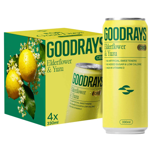 GOODRAYS Cbd Elderflower & Yuzu Drink 4 X 330ml