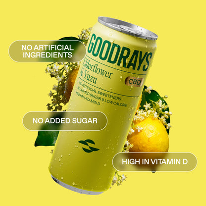 Goodrays CBD Elderflower & Yuzu Drink 4 x 330ml — image 2