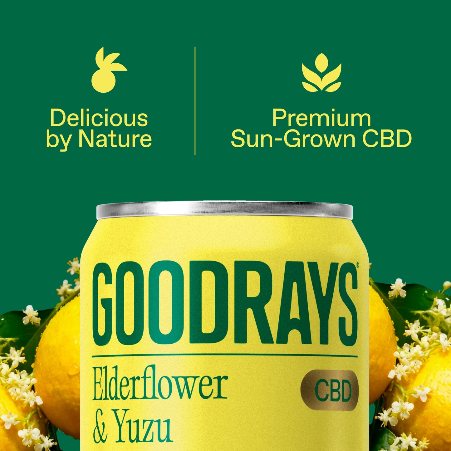 Goodrays CBD Elderflower & Yuzu Drink 4 x 330ml — image 3