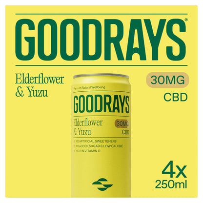 Goodrays Natural Cbd Elderflower & Yuzu Drink 4 X 250Ml — image 1
