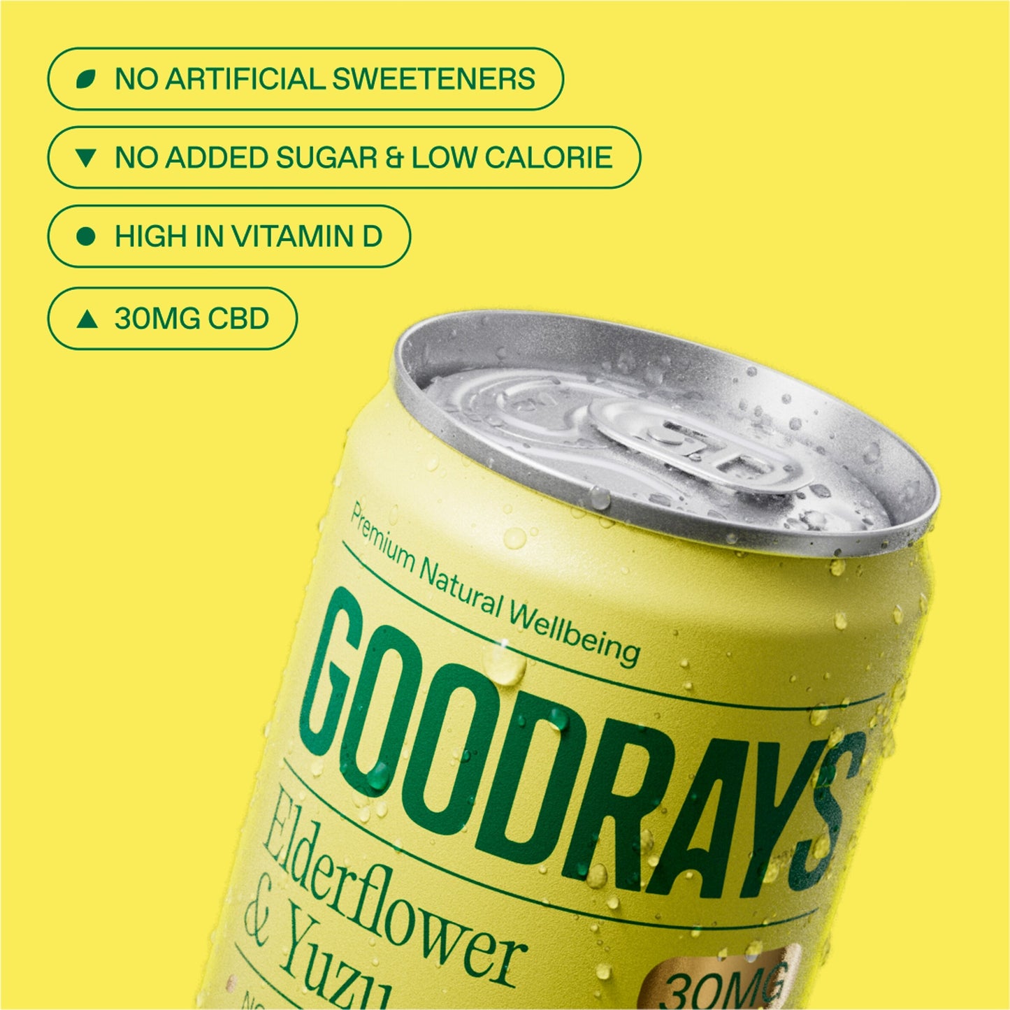 Goodrays Natural Cbd Elderflower & Yuzu Drink 4 X 250Ml — image 2