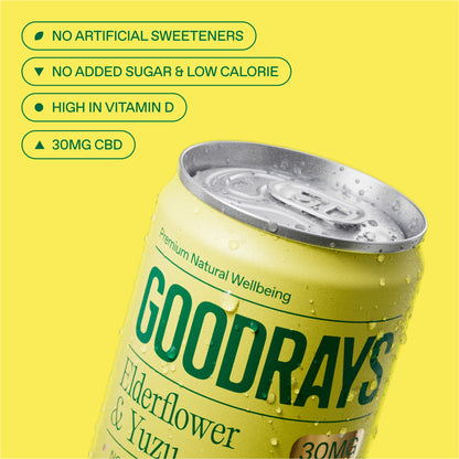 Goodrays Natural Cbd Elderflower & Yuzu Drink 4 X 250Ml — image 2