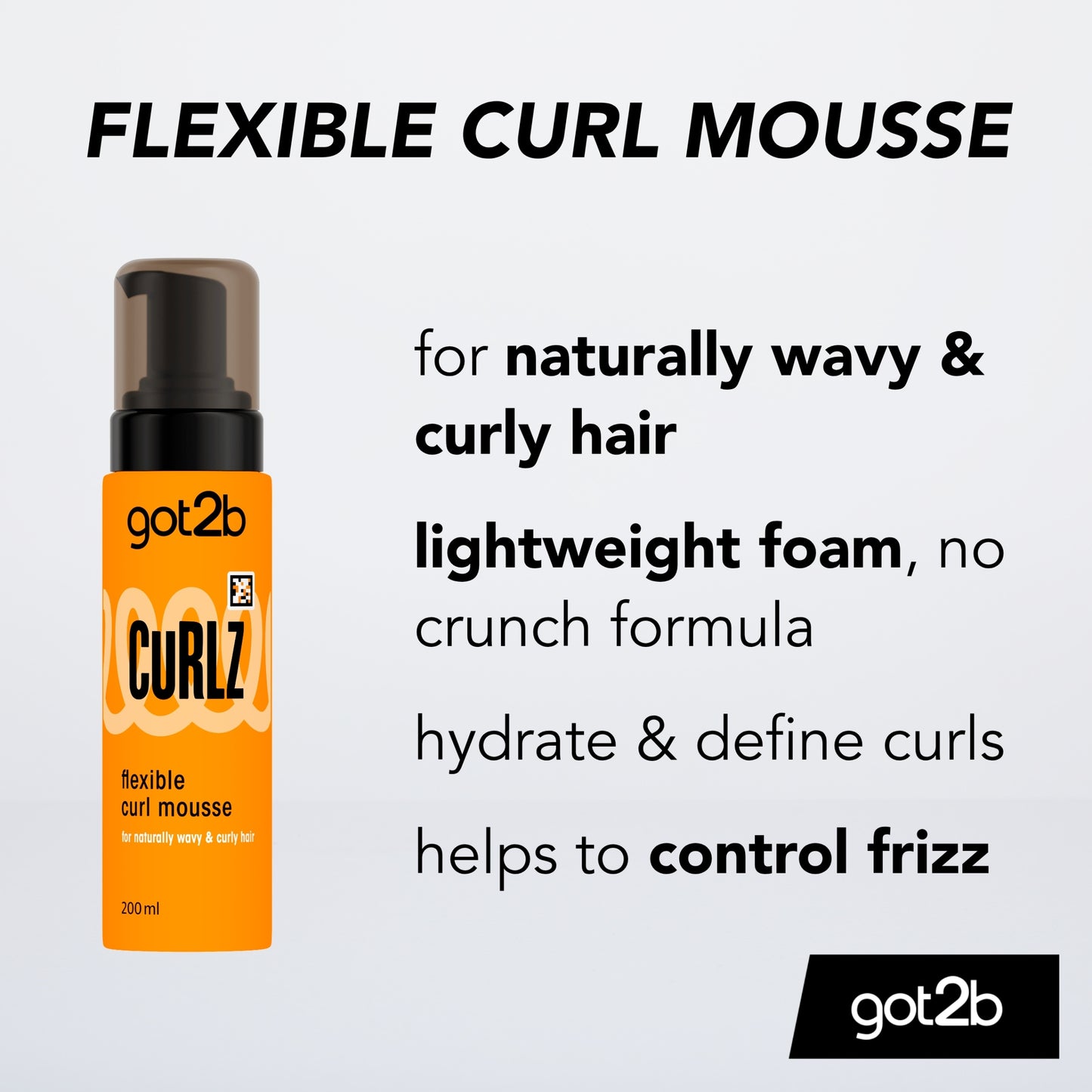 got2b CURLZ Flexible Curl Mousse 200ml — image 3