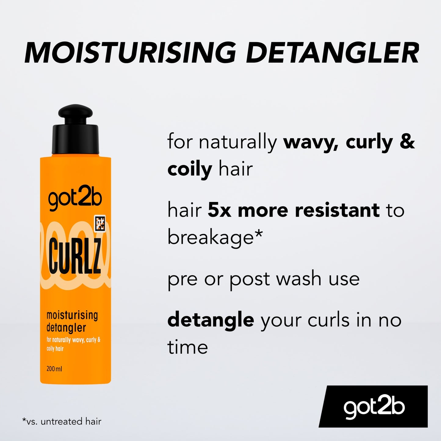 got2b CURLZ Moisturising Detangler Cream 200ml — image 3