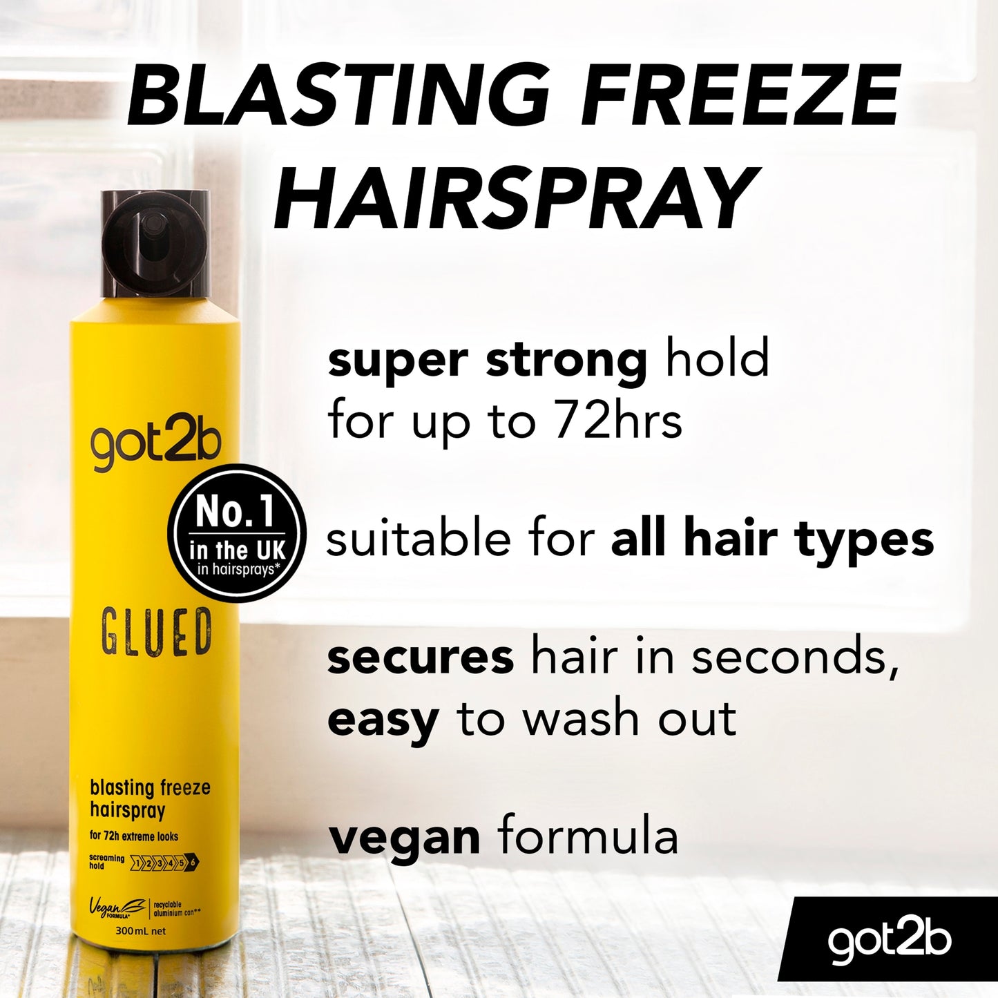 GOT2B Glued Blasting Freeze Hairspray 300ml — image 2
