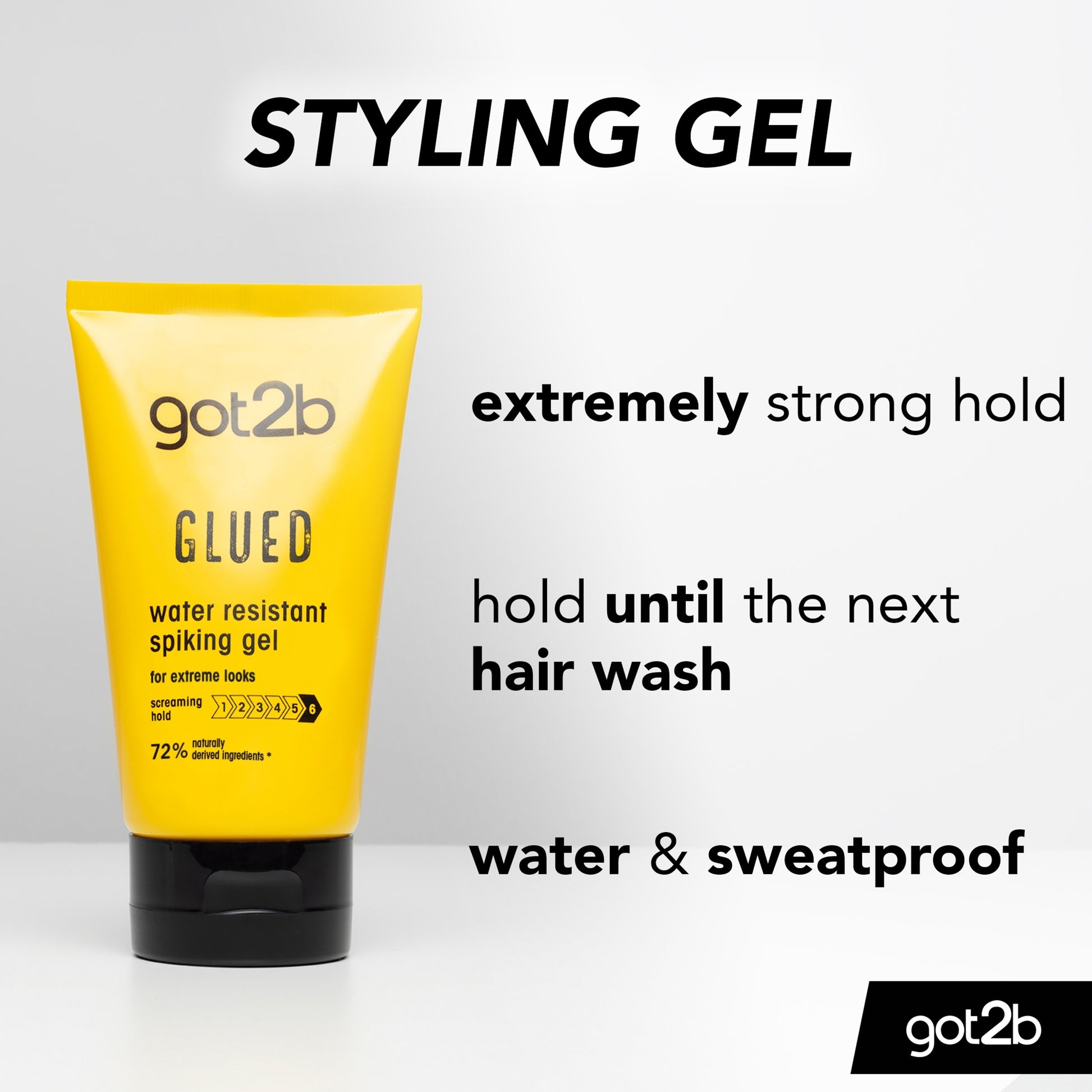 GOT2B Glued Water Resistant Spiking Hair Gel 150ml — image 2