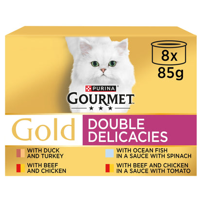 GOURMET Gold Double Delicacies Wet Cat Food 8x85g — image 1