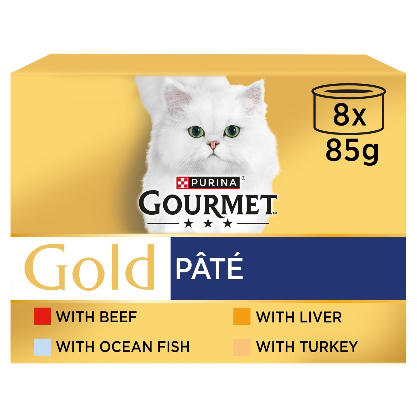 GOURMET Gold Pate Recipes Wet Cat Food 8x85g — image 1