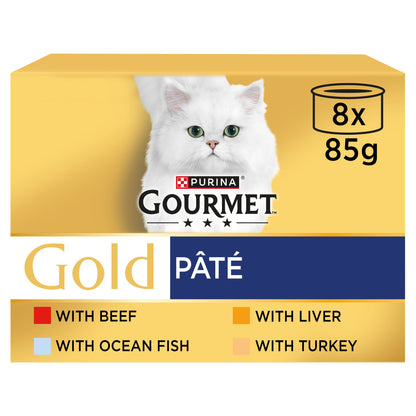 GOURMET Gold Pate Recipes Wet Cat Food 8x85g — image 1