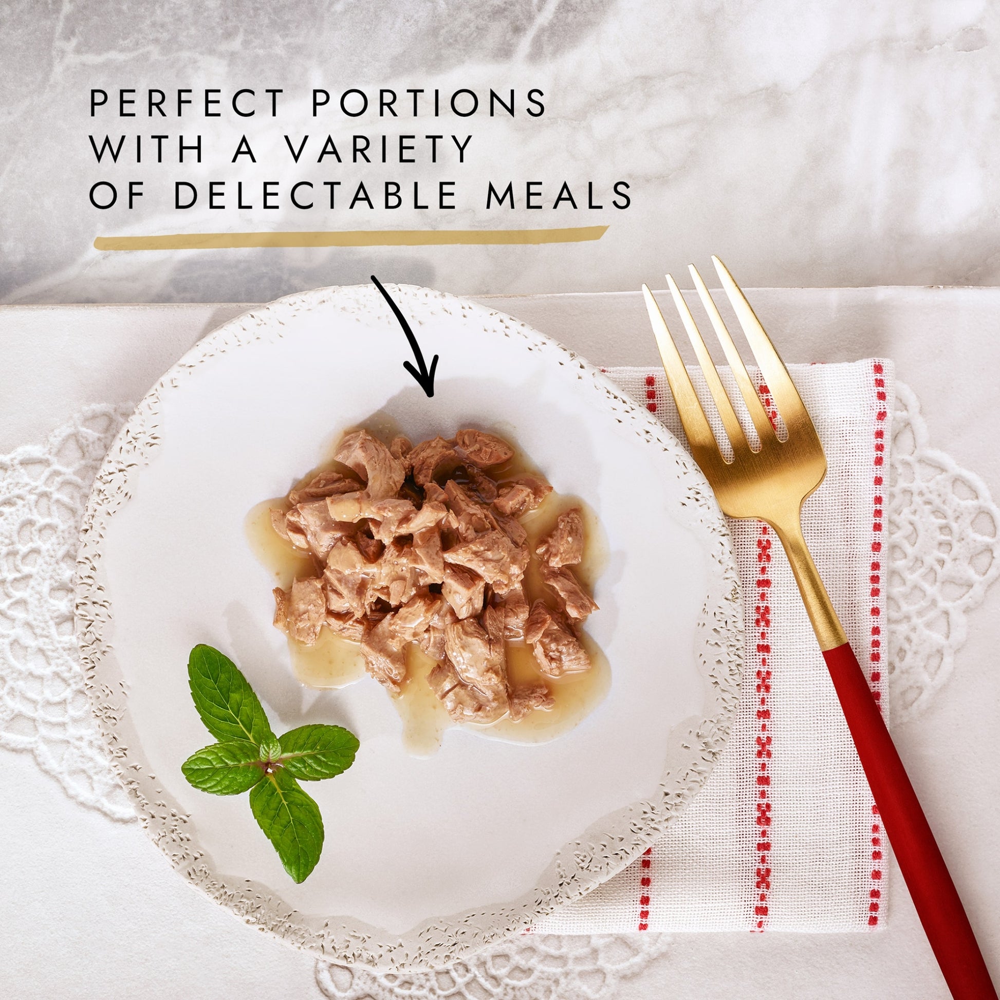 GOURMET Mon Petit Meaty Variety Beef; Chicken; Lamb Wet Cat Food 6x50g — image 2