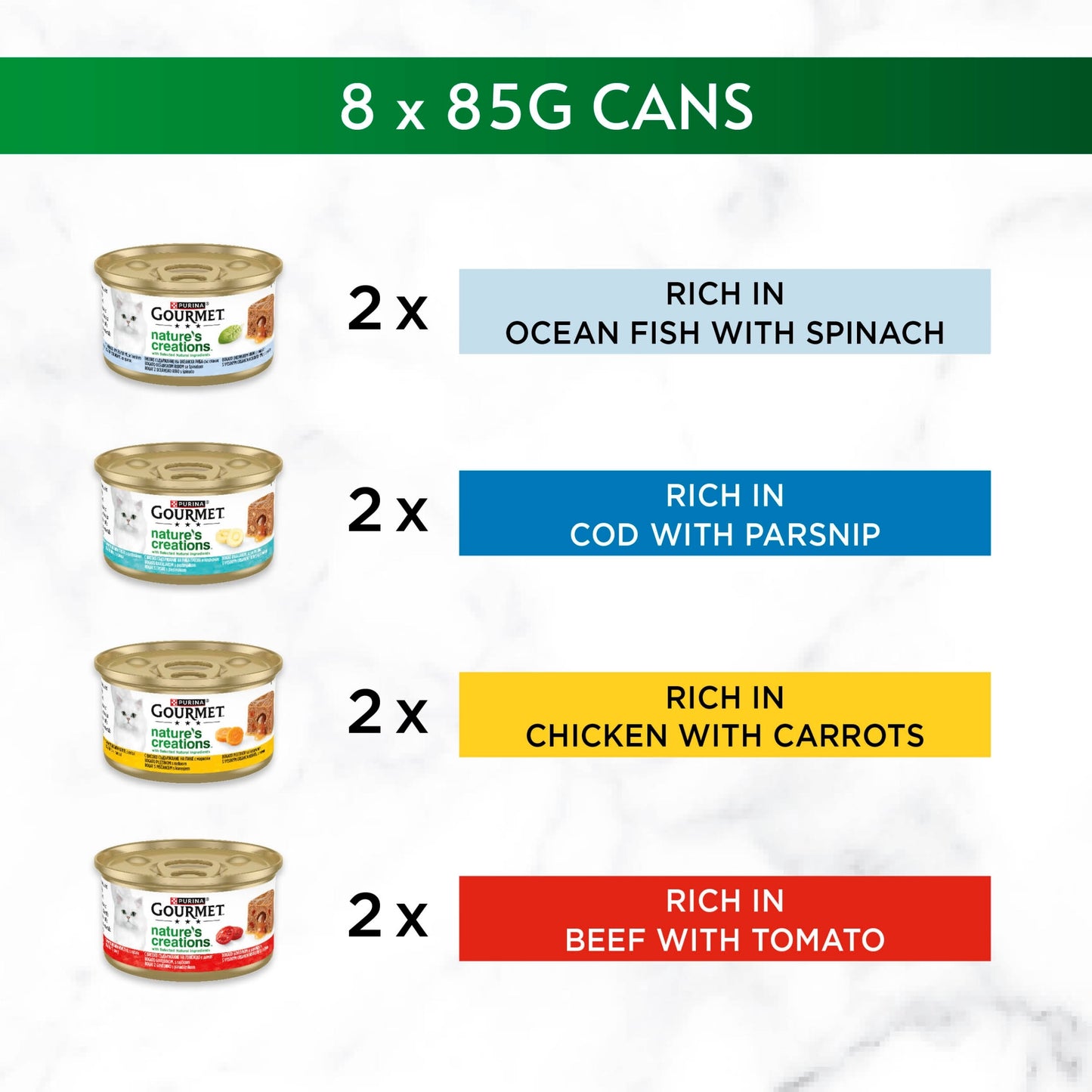 GOURMET Nature's Creations Gravy Heart Chicken Ocean Fish Wet Cat Food 8x85g — image 5