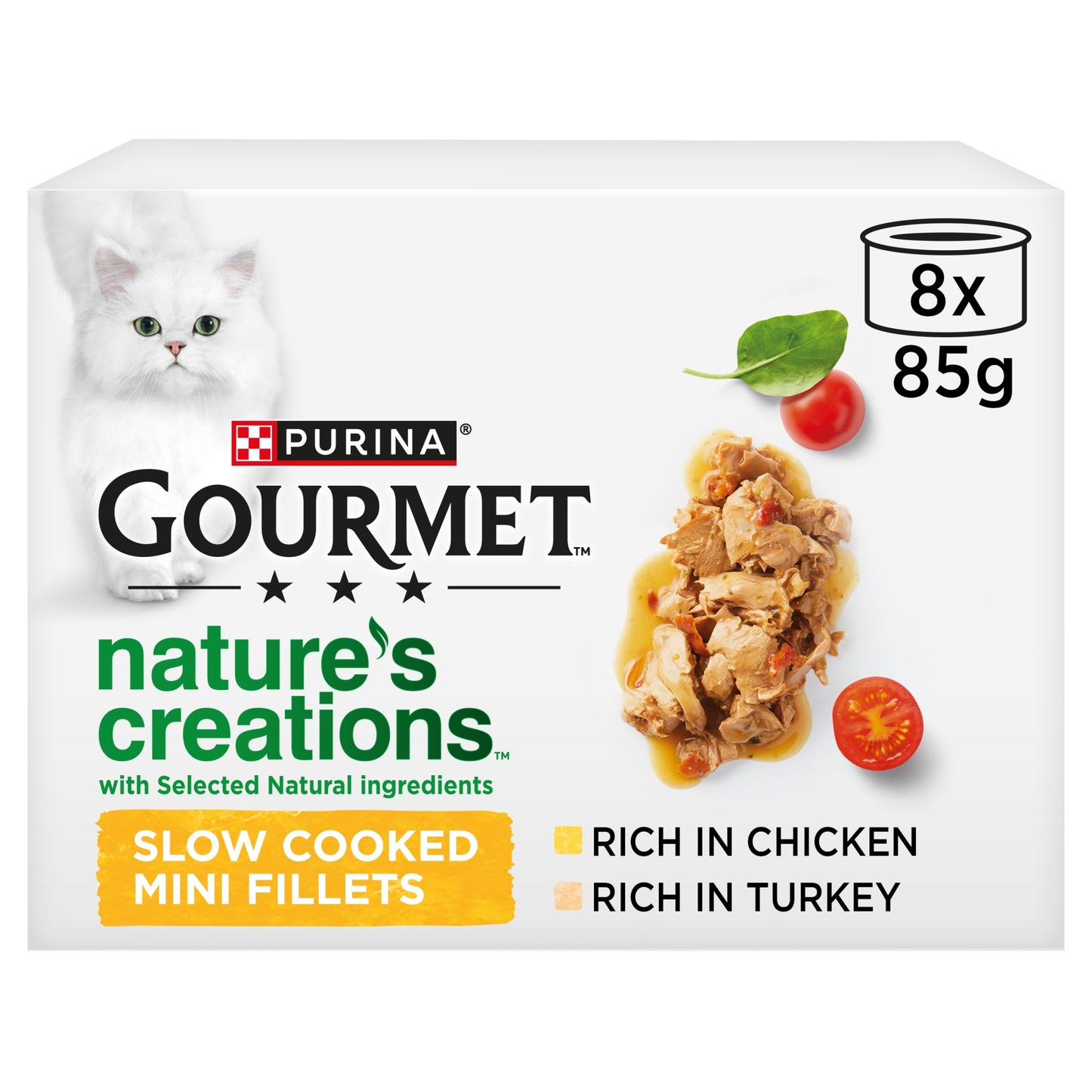 GOURMET Nature's Creations Poultry Wet Cat Food 8x85g — image 1