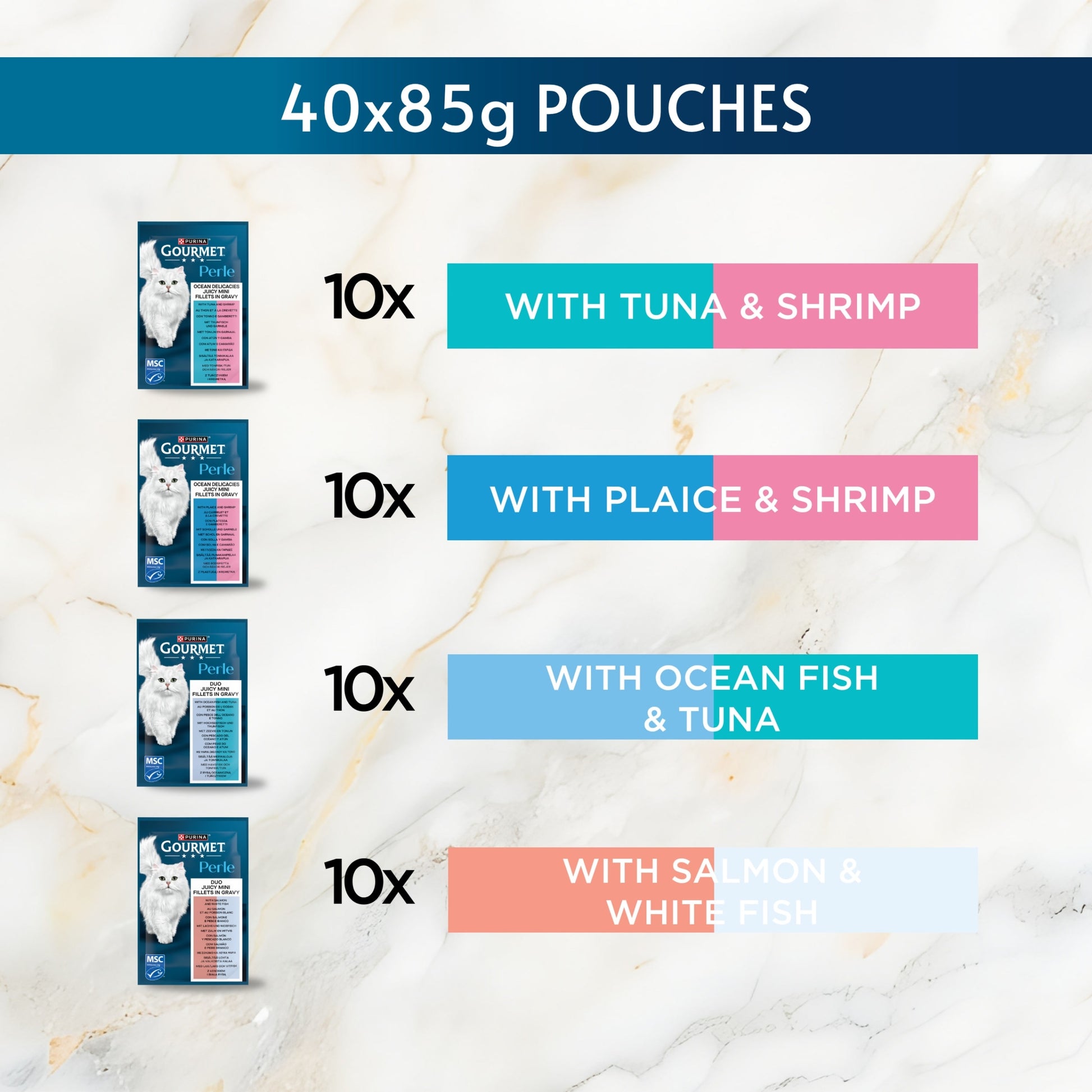 GOURMET Perle Ocean Collection Wet Cat Food 40x85g — image 5