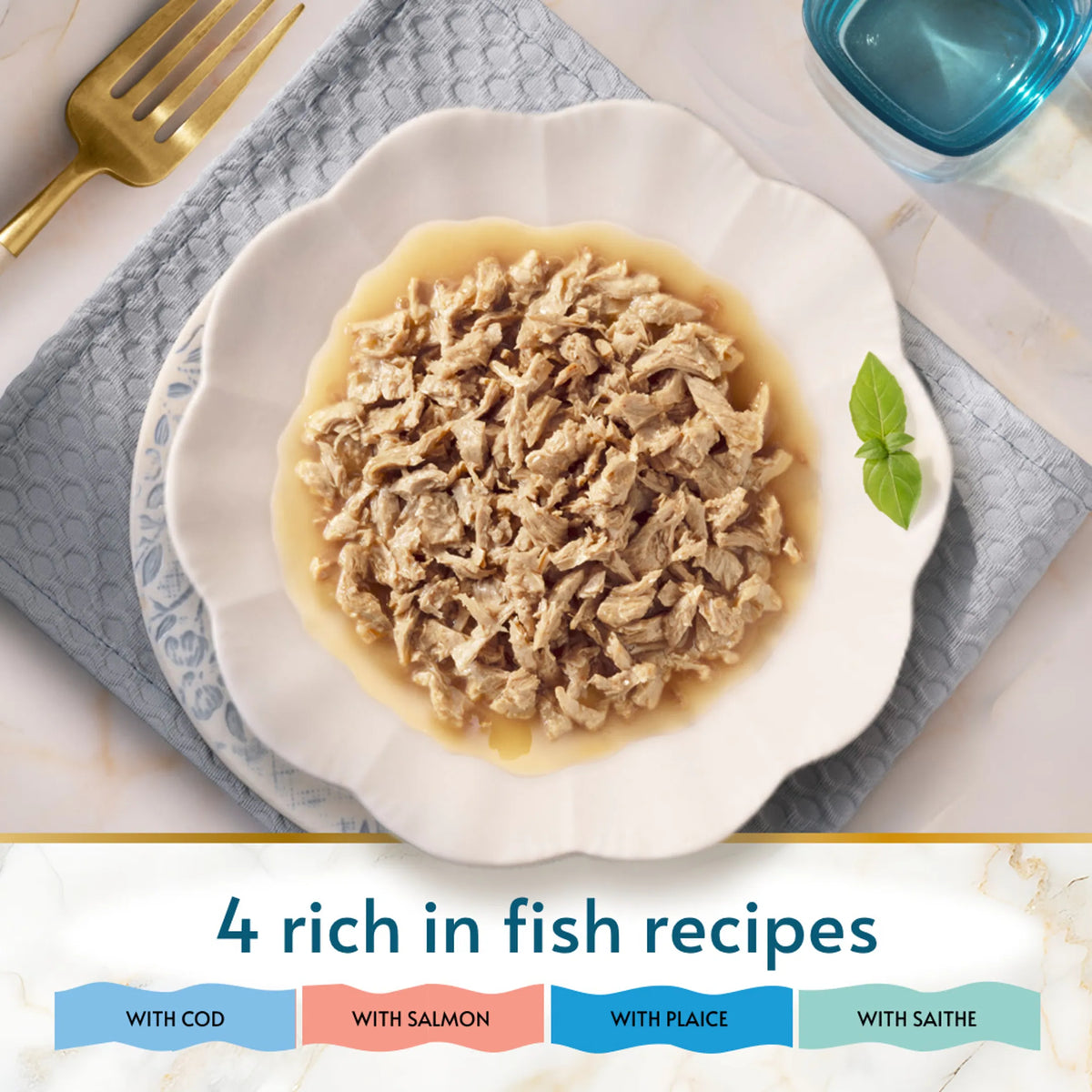 Gourmet Perle Ocean Flakes Cod, Salmon, Plaice, Saithe Wet Cat Food 40x85g — image 3