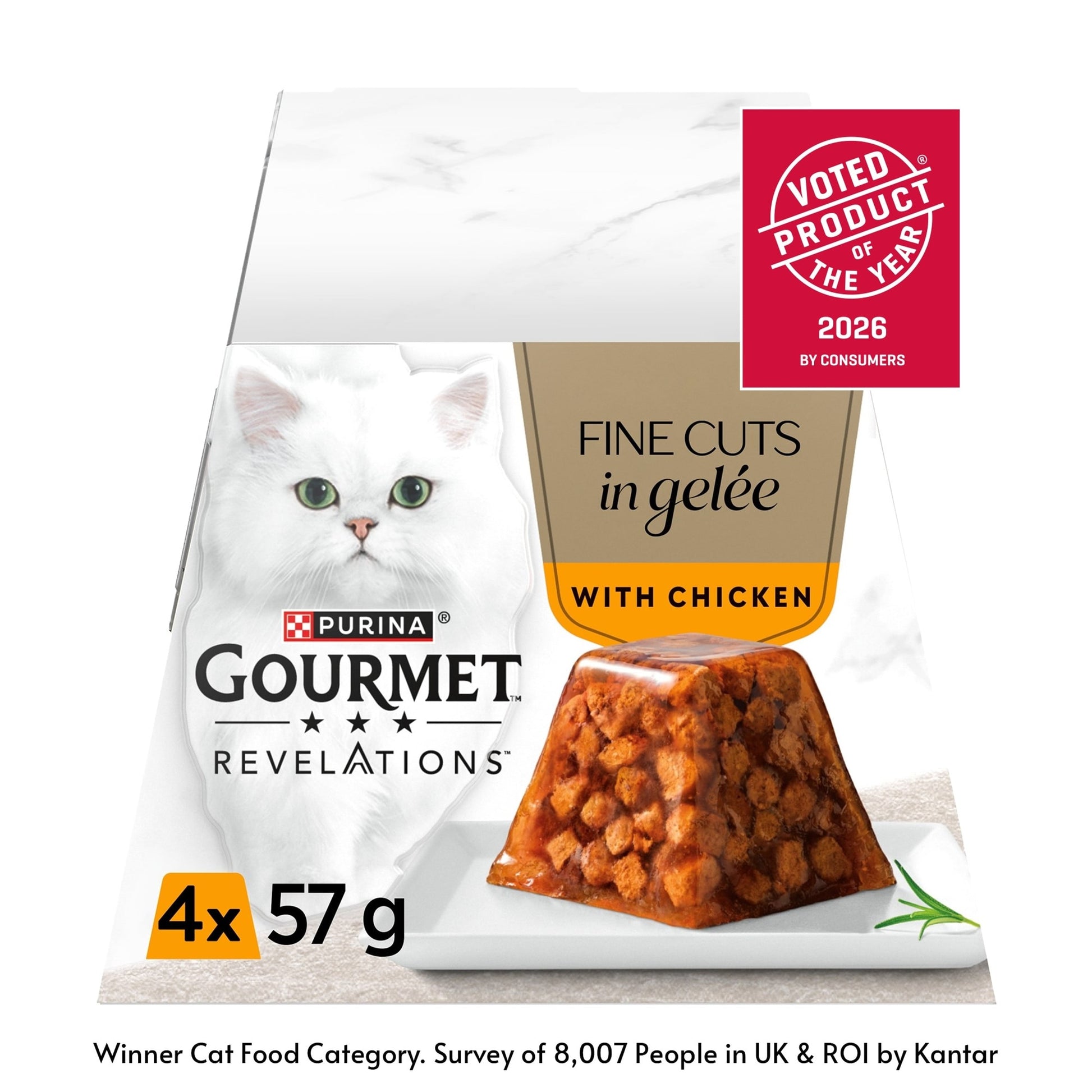Gourmet Revelations Gelée Chicken in Jelly Wet Cat Food 4x57g — image 1