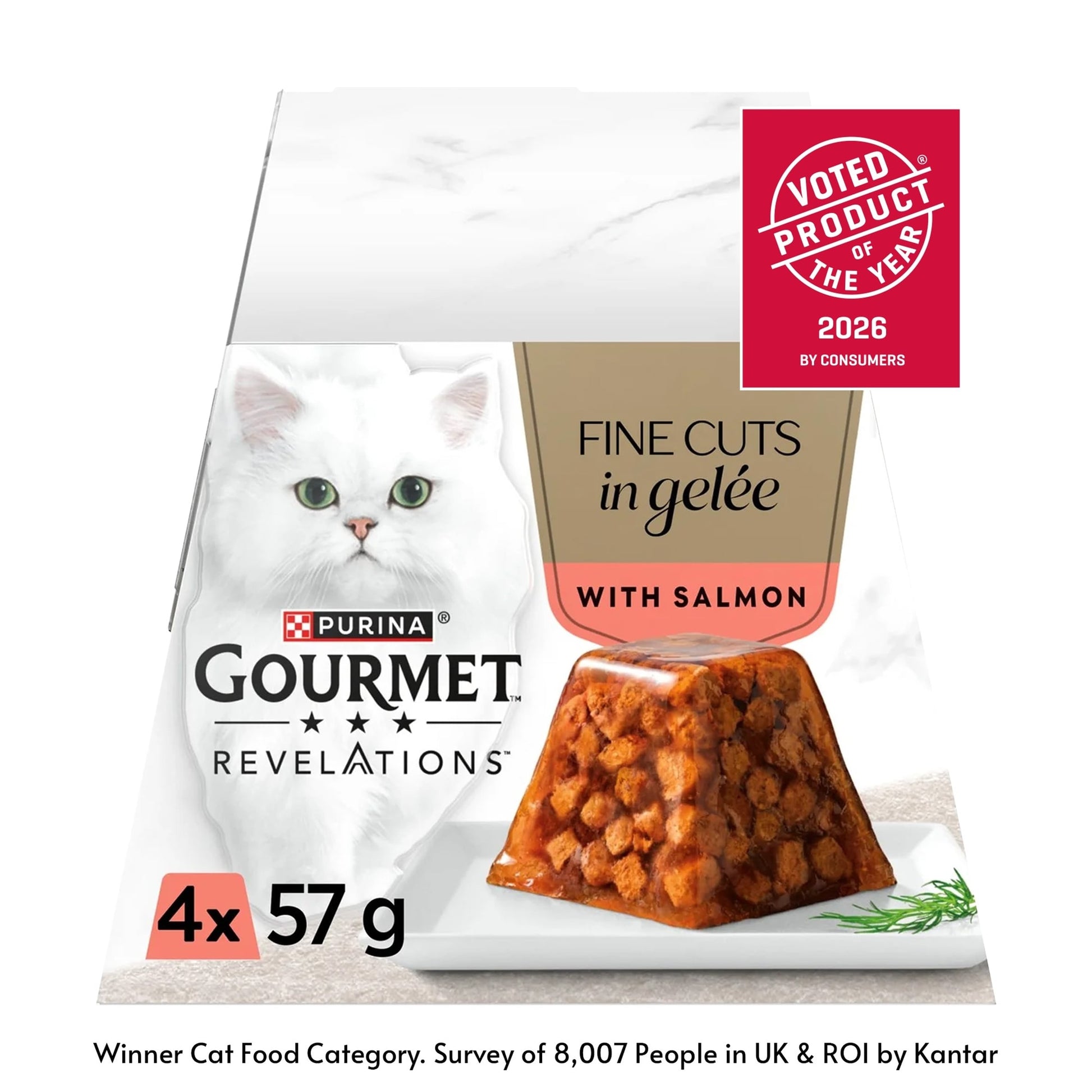 Gourmet Revelations Gelée Salmon in Jelly Wet Cat Food 4x57g — image 1