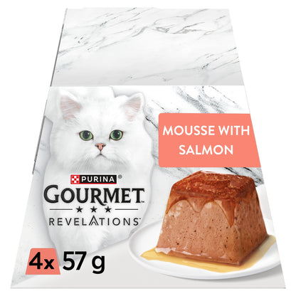GOURMET Revelations Mousse Salmon Wet Cat Food 4x57g — image 1