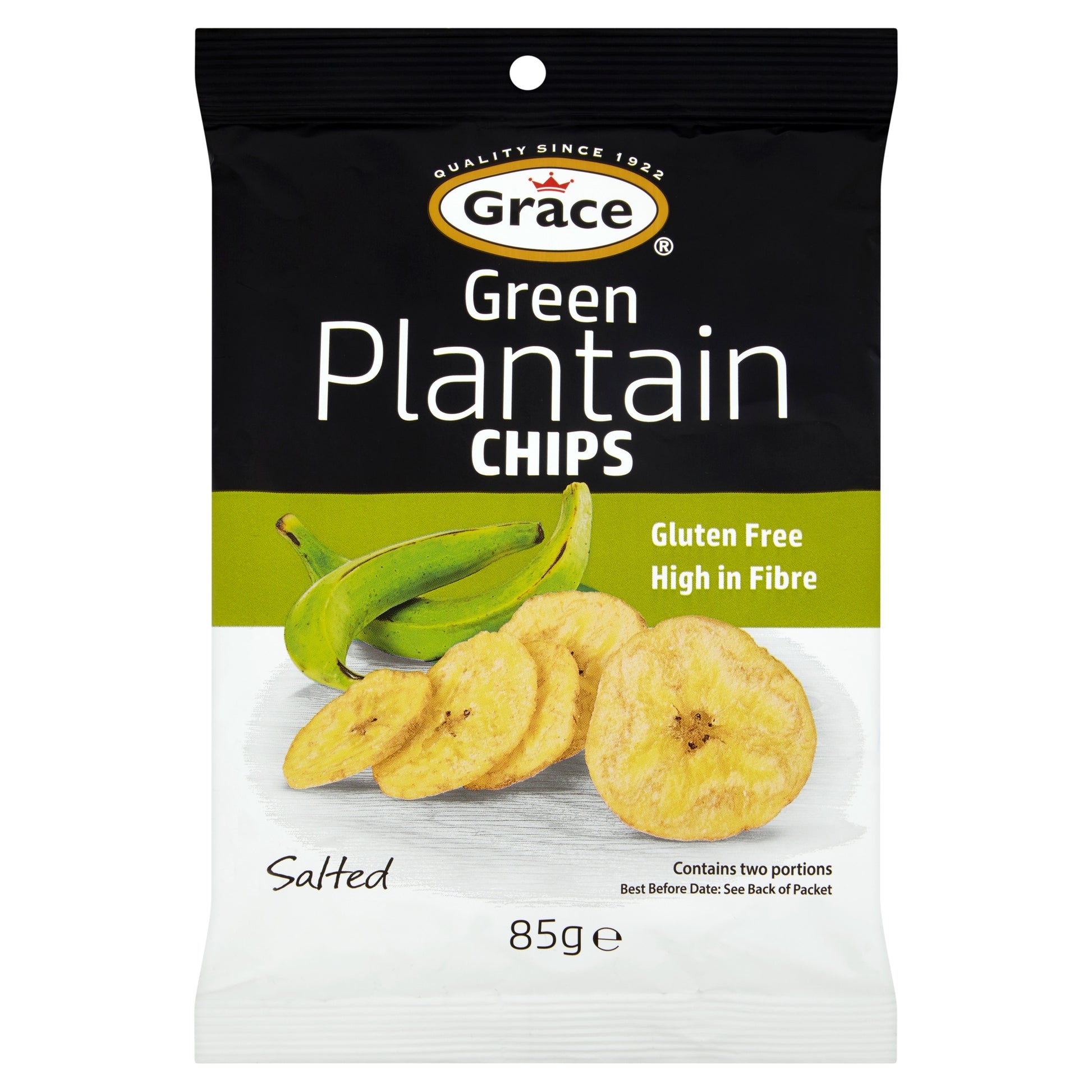 Grace Green Plantain Chips Salted 85G — image 1