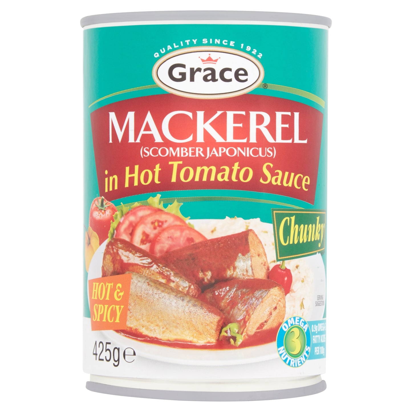 Grace Mackerel Tomato Sauce Hot & Spicy 425G — image 1