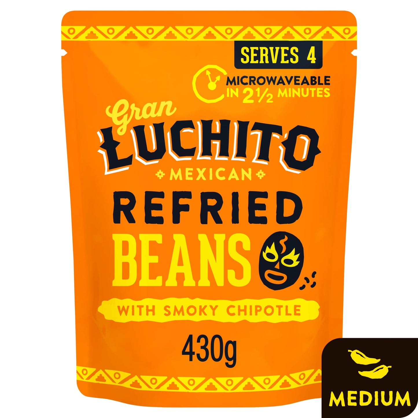 Gran Luchito Refried Beans Chipotle 430G — image 1