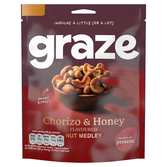 Graze Chorizo and Honey Nut Medley 120g — image 1