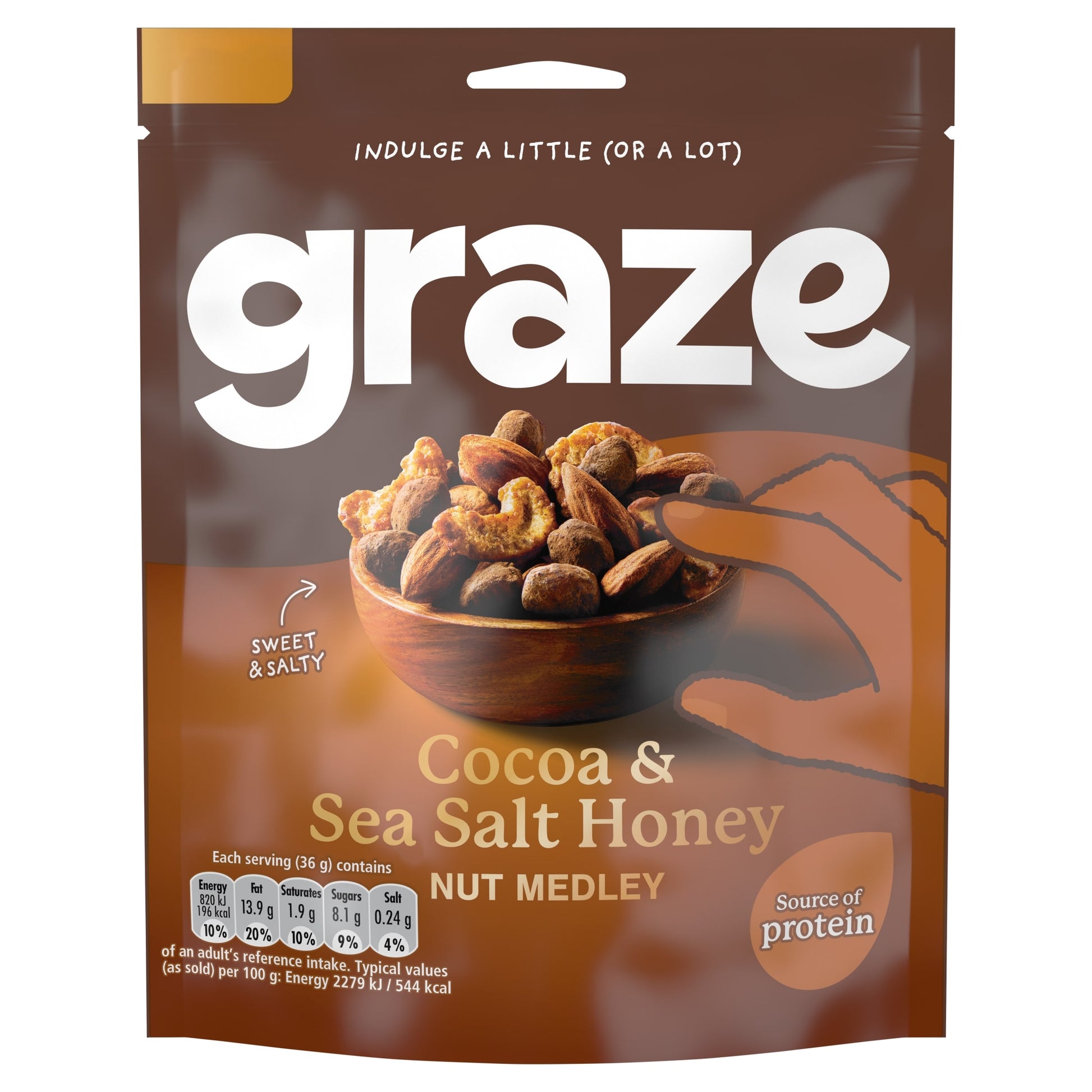 Graze Cocoa and Sea Salt Honey Nut Medley 110g — image 1