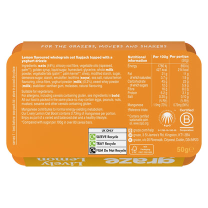 Graze Lively Lemon Oat Boosts 50g — image 2