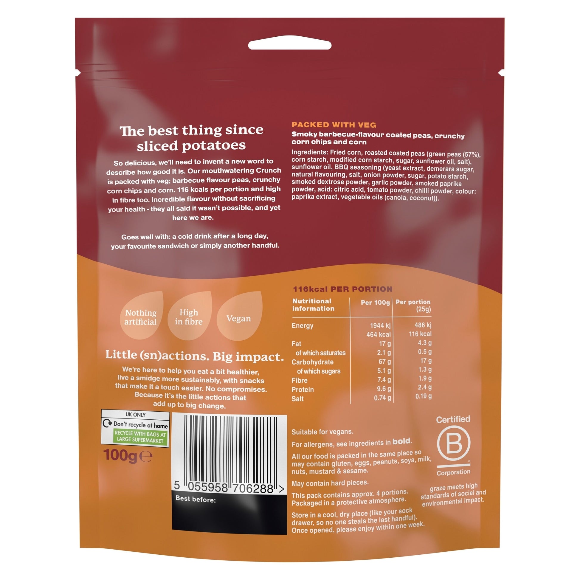 Graze Smoky Barbecue Crunch 100g — image 2