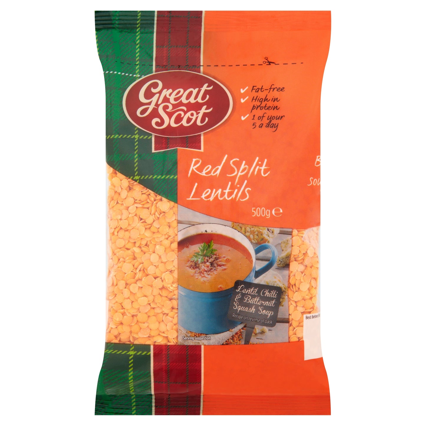 Great Scot Red Split Lentils 500G — image 1
