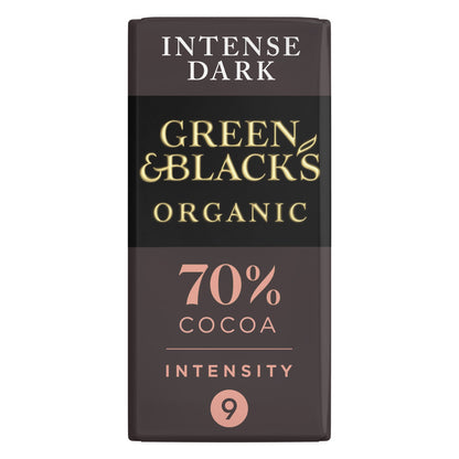 Green & Black's Organic 70% Dark Chocolate Bar 90g — image 1