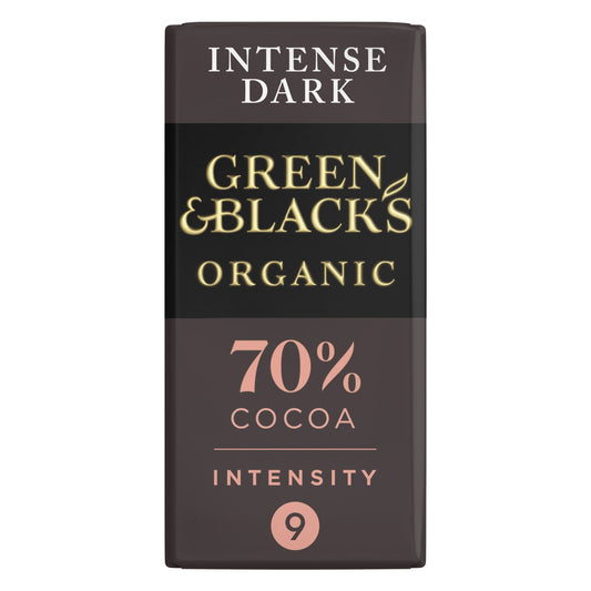Green & Black's Organic 70% Dark Chocolate Bar 90g — image 1