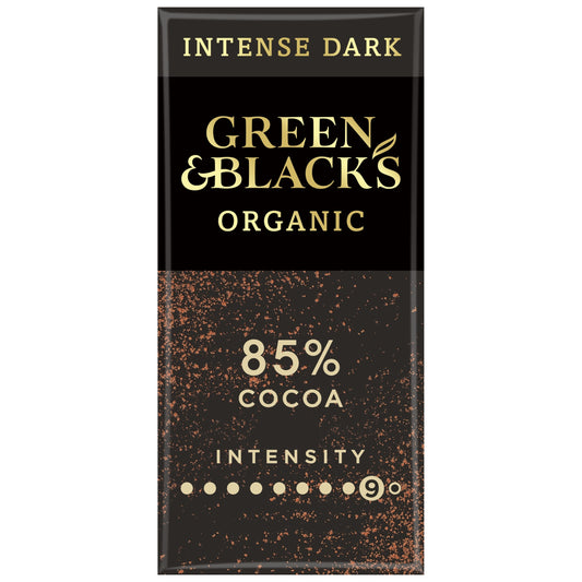 Green & Black's Organic 85% Dark Chocolate Bar 90g — image 1