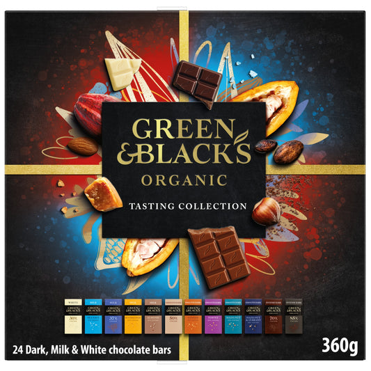 GREEN & BLACK'S Organic Dark, Milk & White Collection 24X15g — image 1