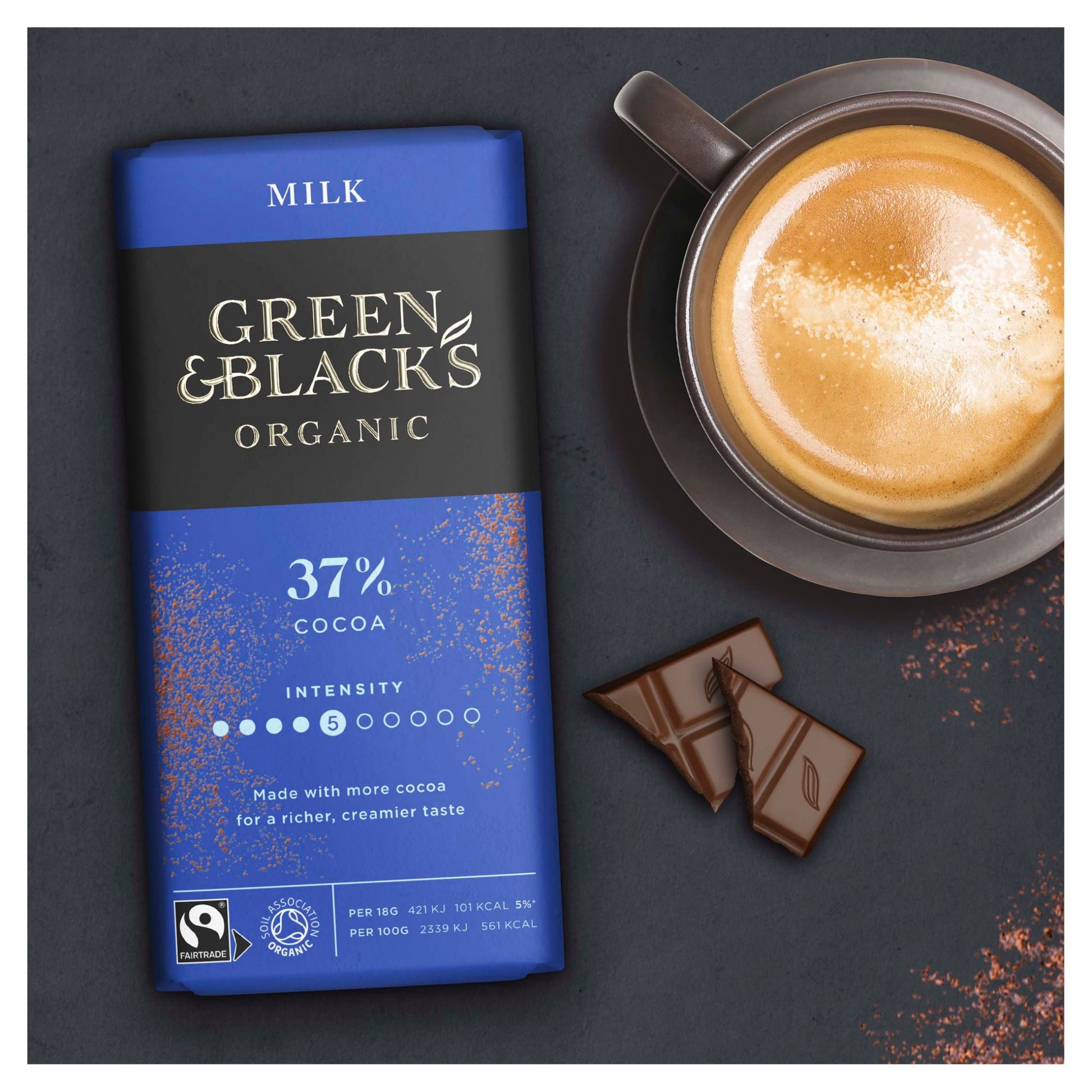 Green & Black's Organic Milk Chocolate Bar 90g — image 2