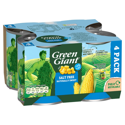 Green Giant No Added Salt Sweet Corn 4X198g — image 1