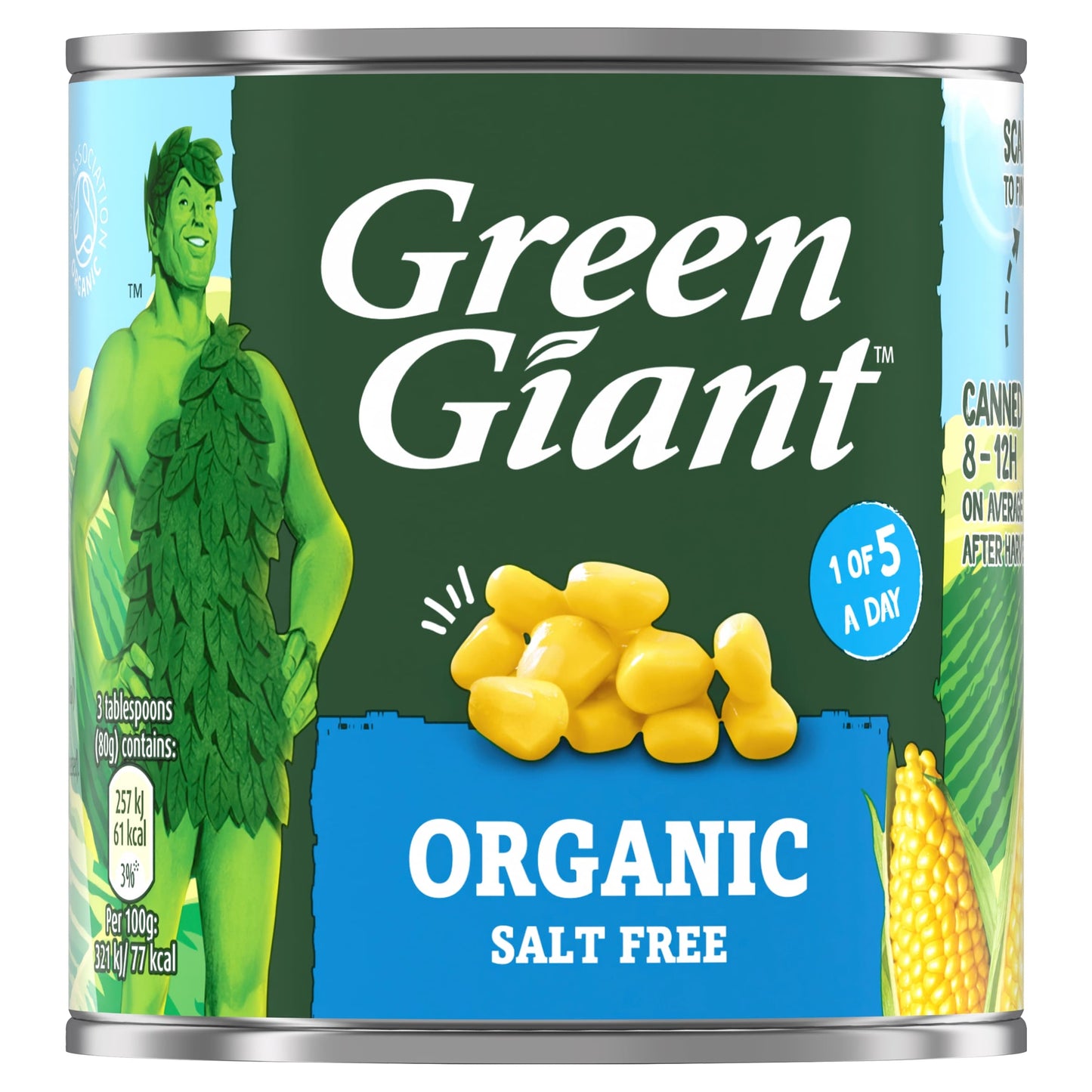 Green Giant Organic Salt Free Sweetcorn 160G — image 1