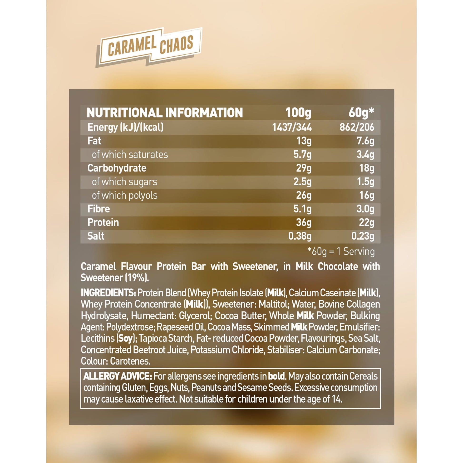 Grenade Carb Killa Protein Bar - Caramel Chaos 60g — image 5