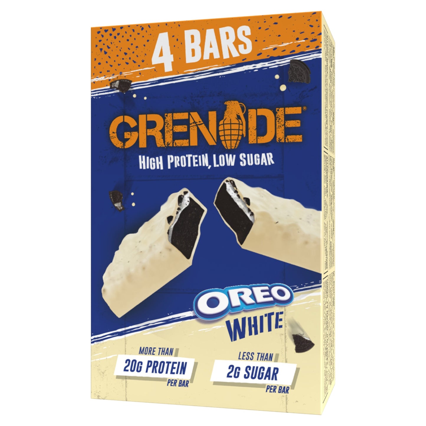 Grenade Oreo White Protein Bar - Cocoa & Biscuit 4 x 60g — image 1