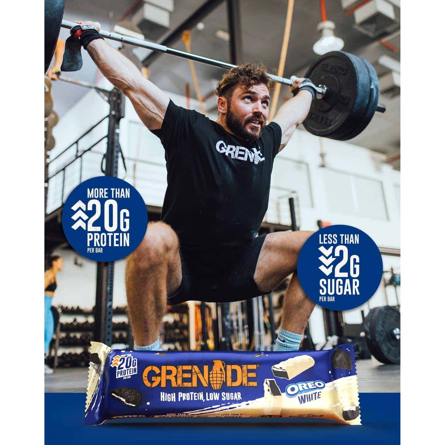 Grenade Oreo White Protein Bar - Cocoa & Biscuit 4 x 60g — image 2