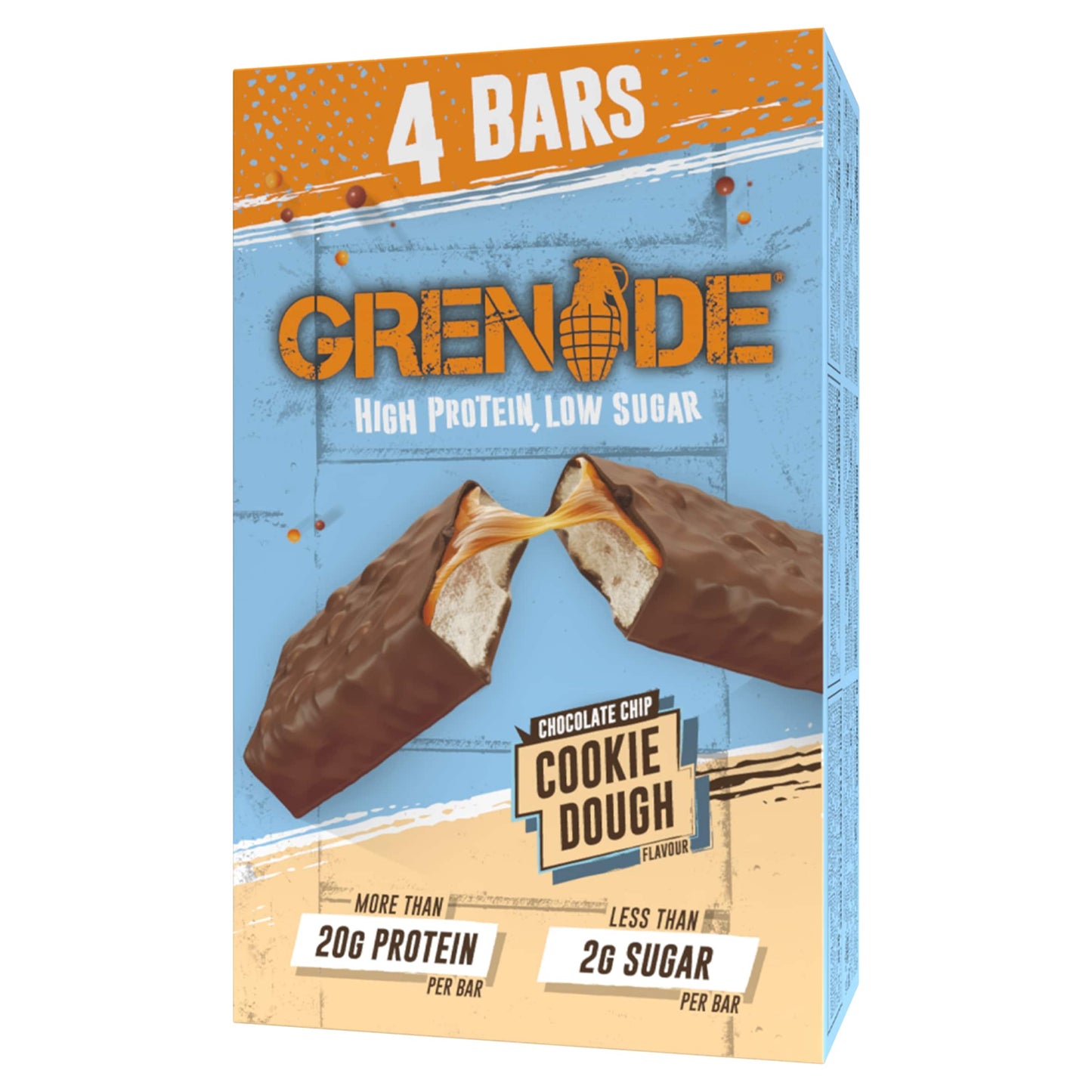 Grenade Protein Bar - Chocolate Chip Cookie Dough 4 x 60g — image 1